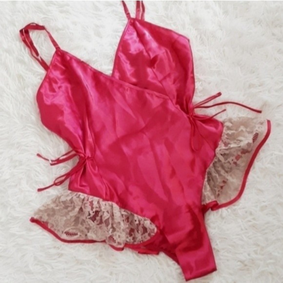 Vintage Victoria’s Secret Gold Label Lace Satin Teddy S Romantic Lingerie Glam - Picture 6 of 10